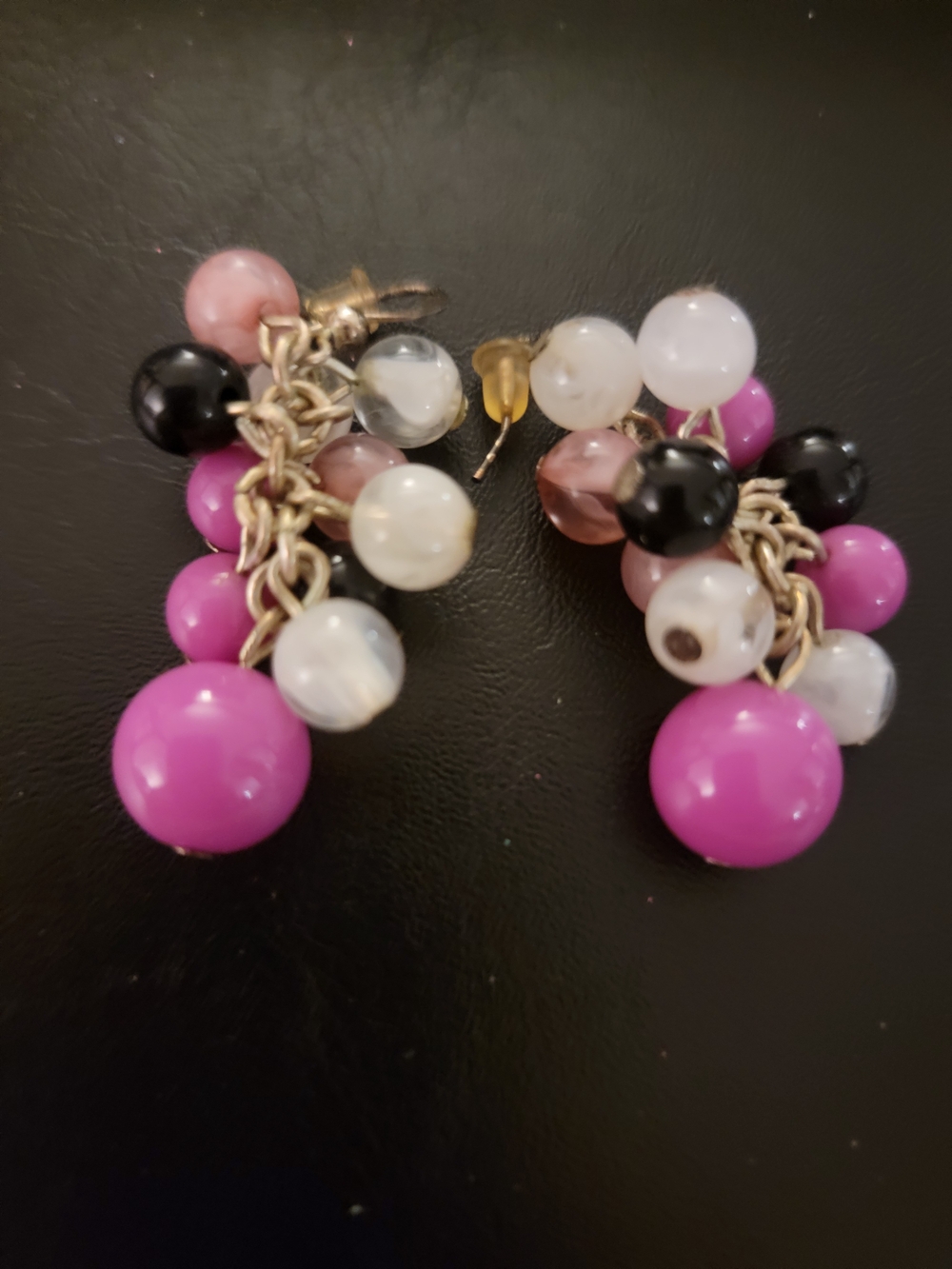 New NWOT LANE BRYANT Beaded Cluster Drop Earrings - Pink Multi